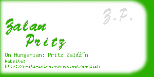 zalan pritz business card